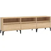 vidaXL Armoire TV Chêne Sonoma 150x30x44,5 cm Matériau dérivé du bois