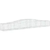 vidaXL Gabion avec arc surélevé 400x50x40/60 cm Fer galvanisé