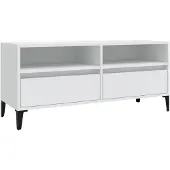vidaXL Armoire TV blanche 100x34,5x44,5 cm Bois composite