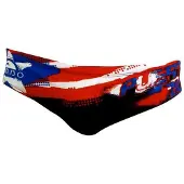 Turbo Puerto Rico Swimming Brief Rouge,Noir L Homme