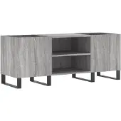 vidaXL Armoire à plateaux Gris Sonoma 121x38x48 cm Matériau dérivé du bois
