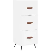 vidaXL Sideboard Blanc 34,5x34x90 cm Bois composite