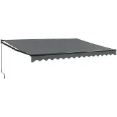 vidaXL Canopy pull-out 4,5x3 m tissu et aluminium couleur anthracite