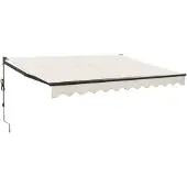 vidaXL Store électrique à manivelle Crème 3x2,5 m