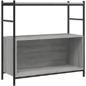 vidaXL Bibliothèque sonoma gris 80x30x78,5 cm bois d'ingénierie et fer