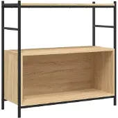 vidaXL Bibliothèque chêne sonoma 80x30x78,5cm bois d'ingénierie et fer