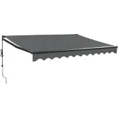 vidaXL Store électrique à manivelle Anthracite 3x2,5 m