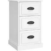 vidaXL Table de chevet blanc 39x39x67 cm bois d'ingénierie