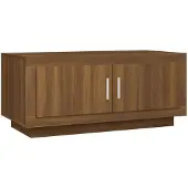 vidaXL Table basse marron imitation chêne 102x50x45 cm Bois composite