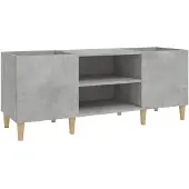 vidaXL Armoire à panneaux gris béton 121x38x48 cm Bois composite