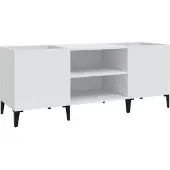 vidaXL Armoire à panneaux blanc 121x38x48 cm Bois composite