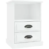 vidaXL Table de chevet blanc 43x36x60 cm