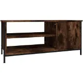 vidaXL Armoire TV chêne fumé 100x40x45 cm bois composite