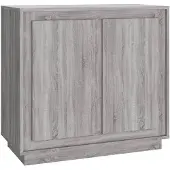 vidaXL Sideboard Gris Sonoma 80x34x75 cm Bois composite