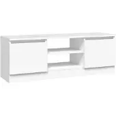vidaXL Meuble TV avec porte blanc 102x30x36 cm