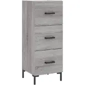 vidaXL Sideboard Gris Sonoma 34,5x34x90 cm Matériau dérivé du bois