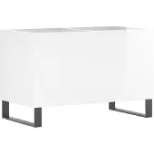 vidaXL Armoire à plateaux blanc brillant 74,5x38x48 cm Bois composite