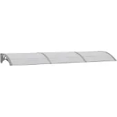 vidaXL Auvent de porte Gris 300x75 cm Polycarbonate