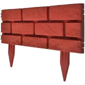 vidaXL Bordure de pelouse 11 pcs. Design brique