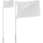 vidaXL Mât de drapeau télescopique argenté 5,55 m aluminium
