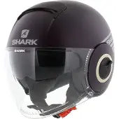Shark Nano Street, violet fluo/blanc, Casque jet blanc XS
