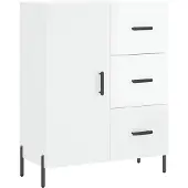 vidaXL Sideboard blanc brillant 69,5x34x90 cm Bois composite