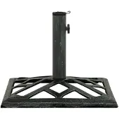vidaXL Pied de parasol vert 44x44x31 cm Fonte