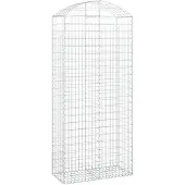 vidaXL Gabion avec arc surélevé 100x50x220/240 cm Fer galvanisé