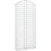 vidaXL Gabion avec arc surélevé 100x30x220/240 cm Fer galvanisé