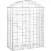 vidaXL Gabion avec arc surélevé 100x50x120/140 cm Fer galvanisé