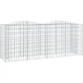 vidaXL Gabion haut-relief avec arche haute 200x50x100 cm Fer galvanisé