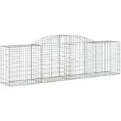 vidaXL Panier de gabion incurvé 300x50x80/100 cm fer galvanisé