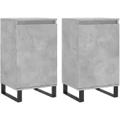 vidaXL Sideboards 2 pcs. Gris béton 40x35x70 cm Bois composite