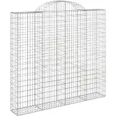 vidaXL Gabion avec arche haute 200x50x180/200 cm Fer galvanisé