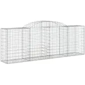 vidaXL Gabion avec arc surélevé 300x50x100/120 cm Fer galvanisé