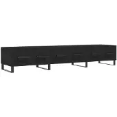 vidaXL Meuble TV noir 150x36x30 cm bois d'ingénierie