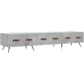 vidaXL Armoire TV gris béton 150x36x30 cm Bois composite