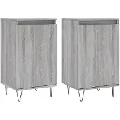 vidaXL Sideboards 2 pcs. Gris Sonoma 40x35x70 cm Bois composite