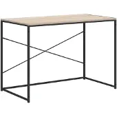 vidaXL Table d'ordinateur noir et aspect chêne 110x60x70cm bois composite
