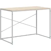 vidaXL Table d'ordinateur blanc et aspect chêne 110x60x70 cm Bois composite
