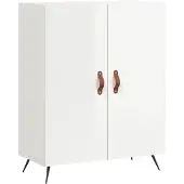 vidaXL Sideboard blanc brillant 69,5x34x90 cm Bois composite