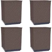 vidaXL Jardinières 4 pcs marron 30x30x37 cm polypropylène