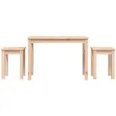 vidaXL Tables gigognes 3 pcs Bois de pin massif