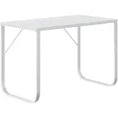 vidaXL Table d'ordinateur blanc 110x60x73 cm bois composite