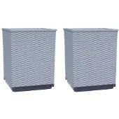 vidaXL Jardinières 2 pcs gris clair 30x30x37 cm polypropylène
