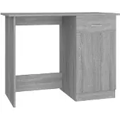 vidaXL Bureau Gris Sonoma 100x50x76 cm Bois composite