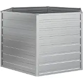 vidaXL Lit surélevé de jardin 129x77 cm Acier galvanisé argenté