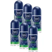 Nivea 6 déodorants à bille Men Fresh Sensation, 50 ml