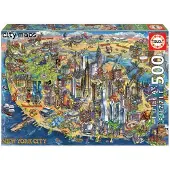 Sonstige Verlage Puzzle 500 pièces Carte de New York 18453