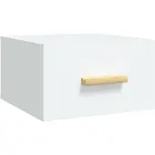 vidaXL Table de chevet murale blanc 35x35x20 cm